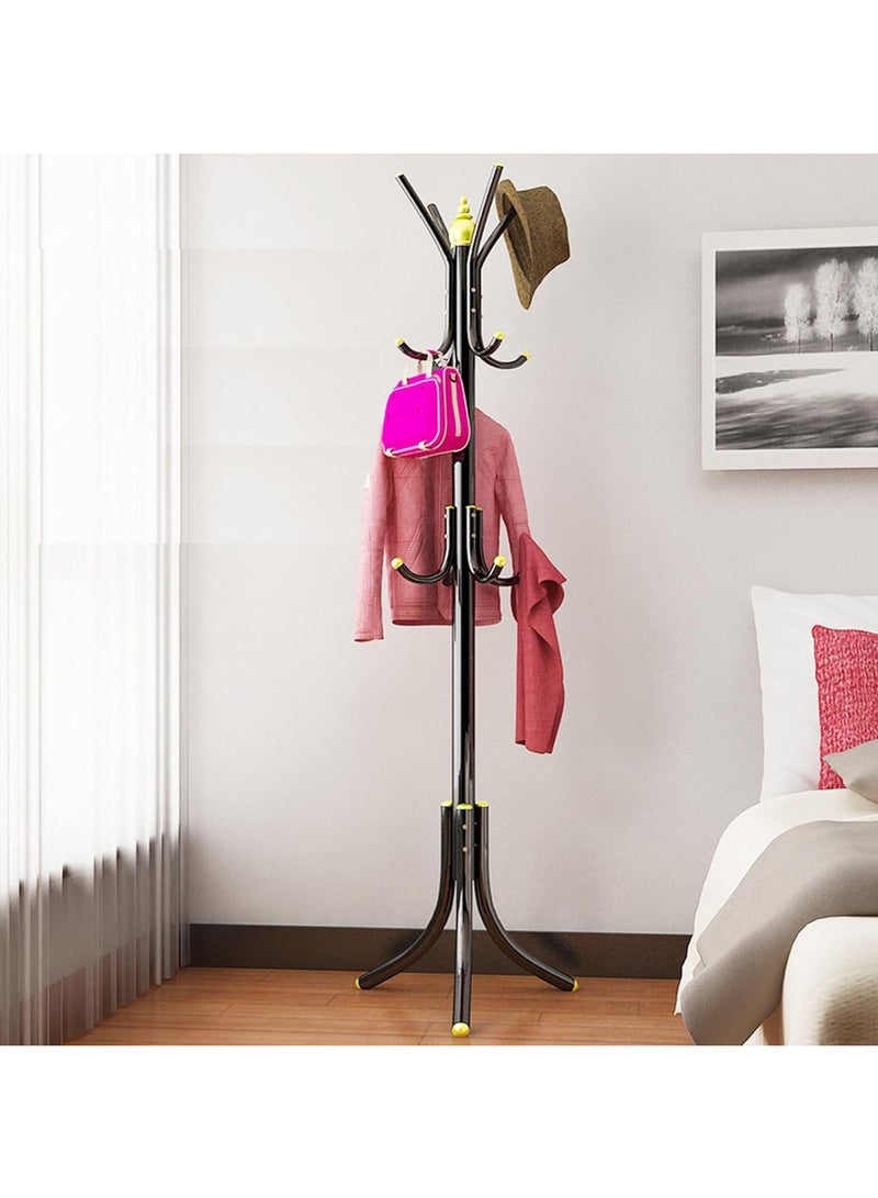 Hihonor Free-Standing Coat Rack Stand Hanger 12-Hooks Metal Organizer,Entry-Way Furniture Hall Tree for Hanging Up Hand-Bag, Cloth, Hat,Jacket,Winter Scarf Holder for Home or Office White,Luxury  - Image 4