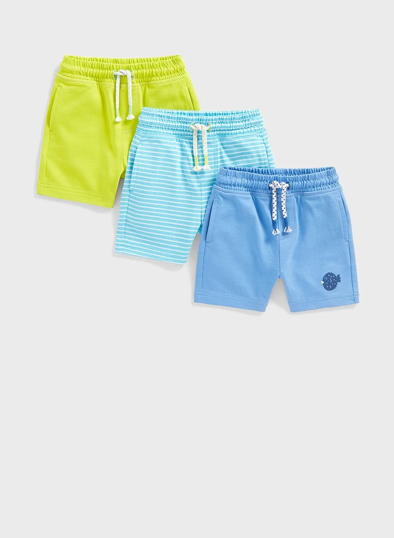 mothercare Kids 3 Pack Assorted Shorts