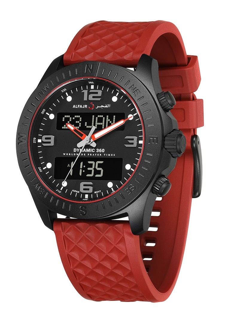 Al Fajr ynamic 360 Analog+Digital Rubber Strap Watch - WH-24 - 44mm - Image 2