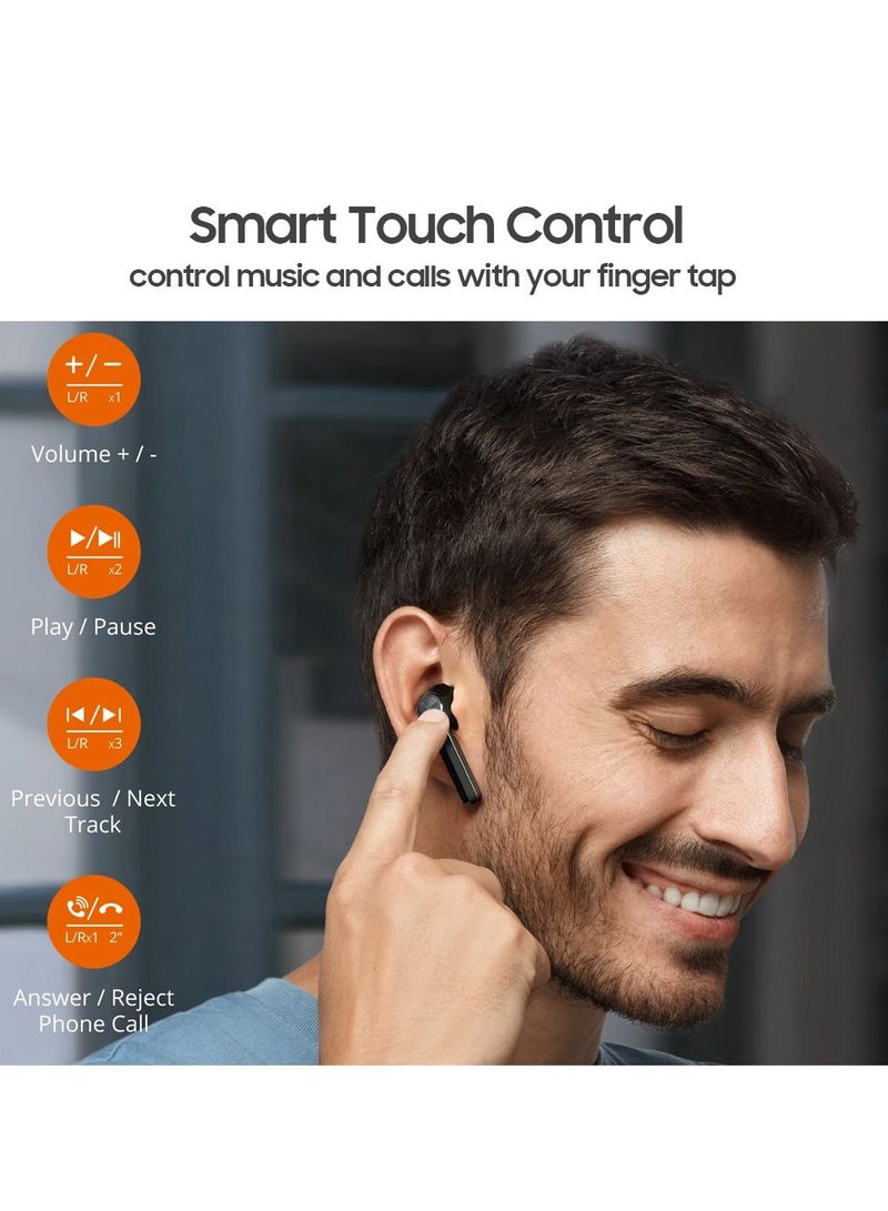 acxmo Acxmo Wireless Earbuds with Micro Charging Cable Black  - Image 5