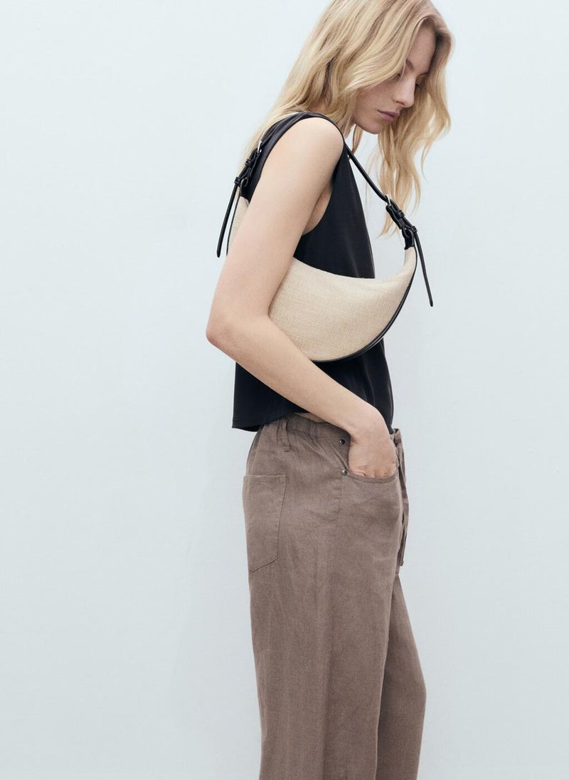 MANGO Flowy T-Shirt With Gathered Shoulders  - Image 3