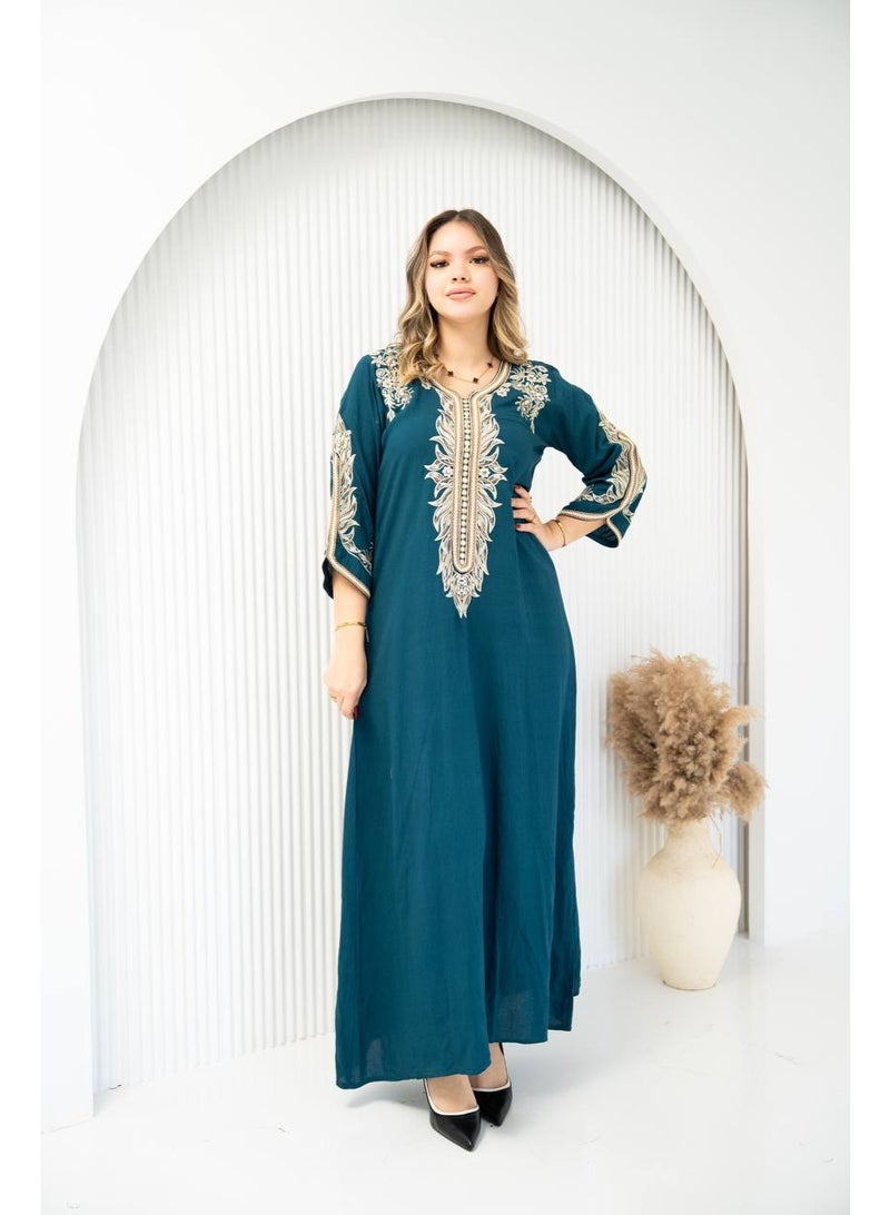 برايدس جلابية مطرزة بتفاصيل دقيقة لإطلالة ملكيةSM- 8 - Image 3