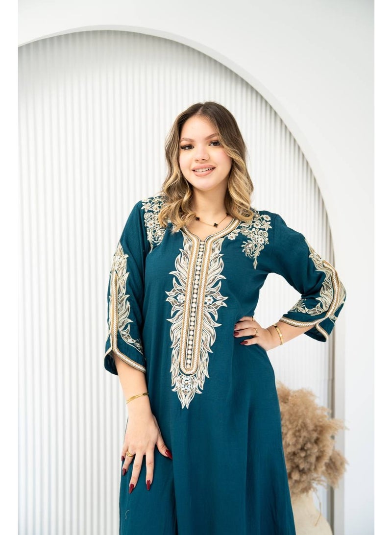 برايدس جلابية مطرزة بتفاصيل دقيقة لإطلالة ملكيةSM- 8 - Image 2