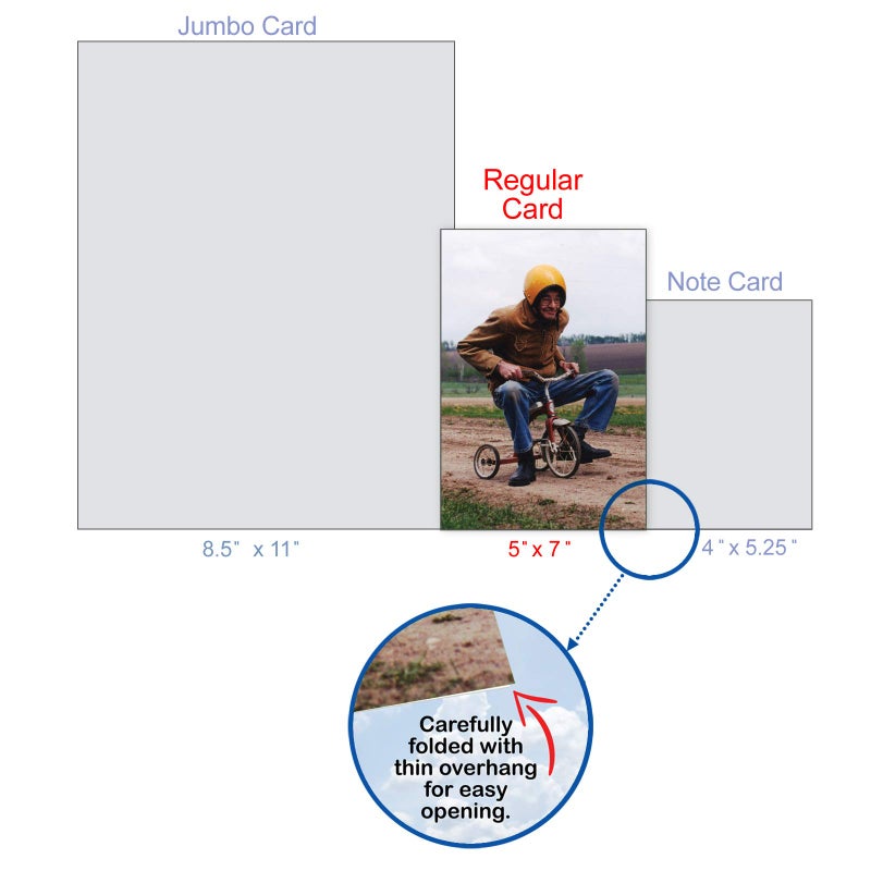 NobleWorks - 1 Happy Birthday Card with Envelope - Funny Photos, Birthday Humor Notecard - Senior Trike Ride C6435BDG - Image 4