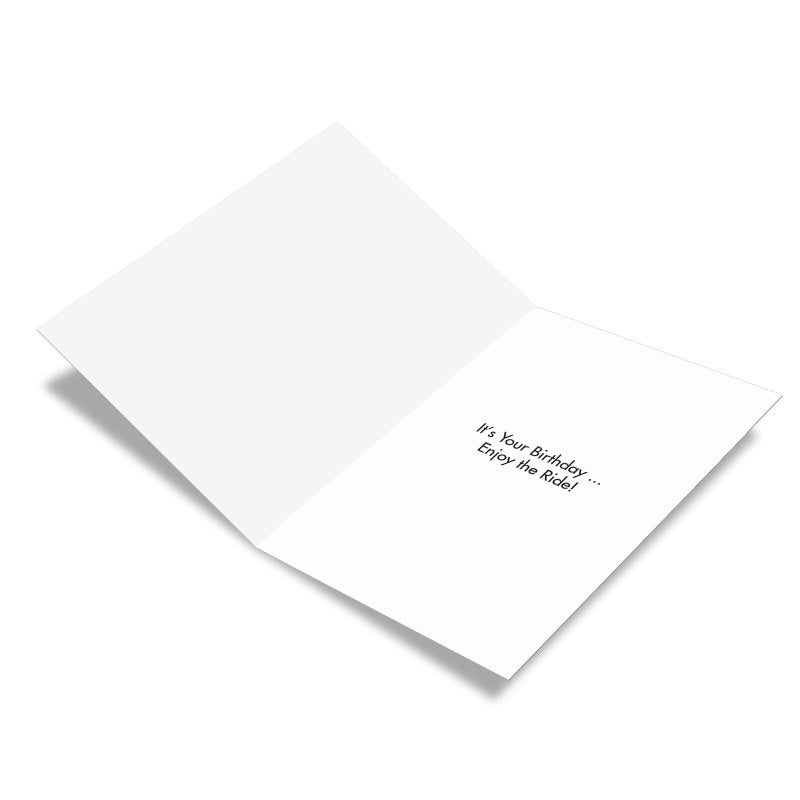 NobleWorks - 1 Happy Birthday Card with Envelope - Funny Photos, Birthday Humor Notecard - Senior Trike Ride C6435BDG - Image 2