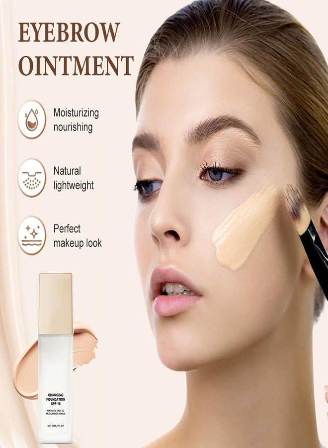 Tasunte Color Changing Foundation for Mature Skin, Instantly Adapts to Your Skin Tone, Flawless Coverage, Lightweight Formula - Image 3