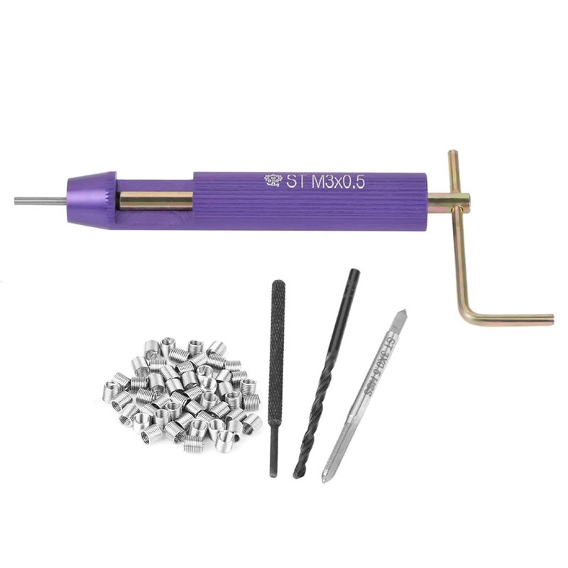 Hilitand 50pcs Thread Repair Installation Kit Stainless Steel Helicoil Type Set (M3 x 2D) - Image 4