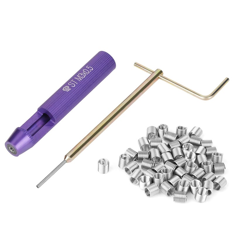 Hilitand 50pcs Thread Repair Installation Kit Stainless Steel Helicoil Type Set (M3 x 2D) - Image 3