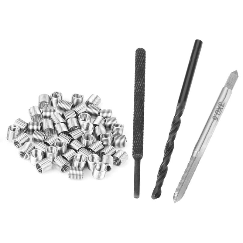 Hilitand 50pcs Thread Repair Installation Kit Stainless Steel Helicoil Type Set (M3 x 2D) - Image 5