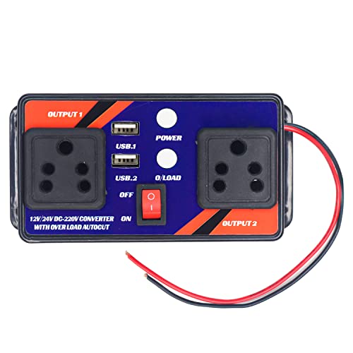 Electronicspices Electronic Spices Dc Converter with Overload Autocut 12v/24v SMPS Socket Board with 2 USB Port for Home and auto Mobile - Image 1