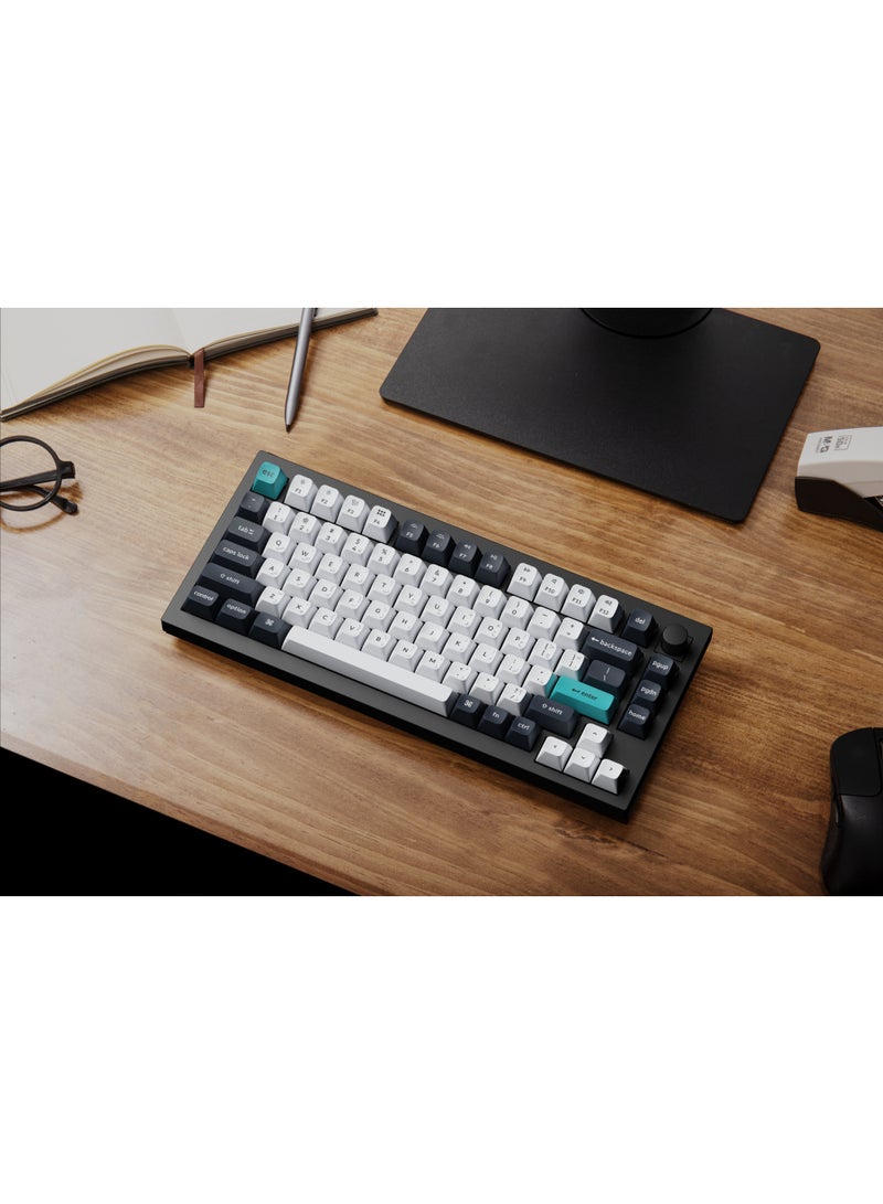 كيشرون كيبورد ميكانيكي لاسلكي كيكرون Q1 ماكس، تصميم 75٪، مفاتيح جاترون جوبتر ريد، اتصال ثلاثي (2.4 جيجاهرتز، بلوتوث، سلكي)، تخطيط إنجليزي-عربي، هيكل ألمنيوم – أسود - Image 5