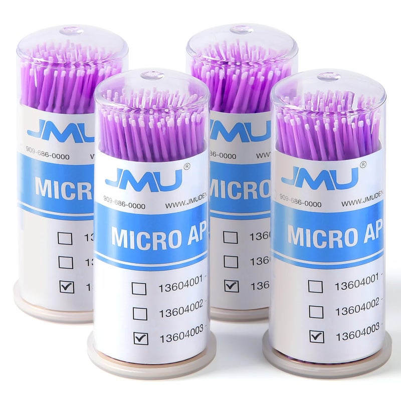 JMU فرش تطبيقات الأسنان الدقيقة JMU 400 قطعة، مسحات دقيقة يمكن التخلص منها - Image 1