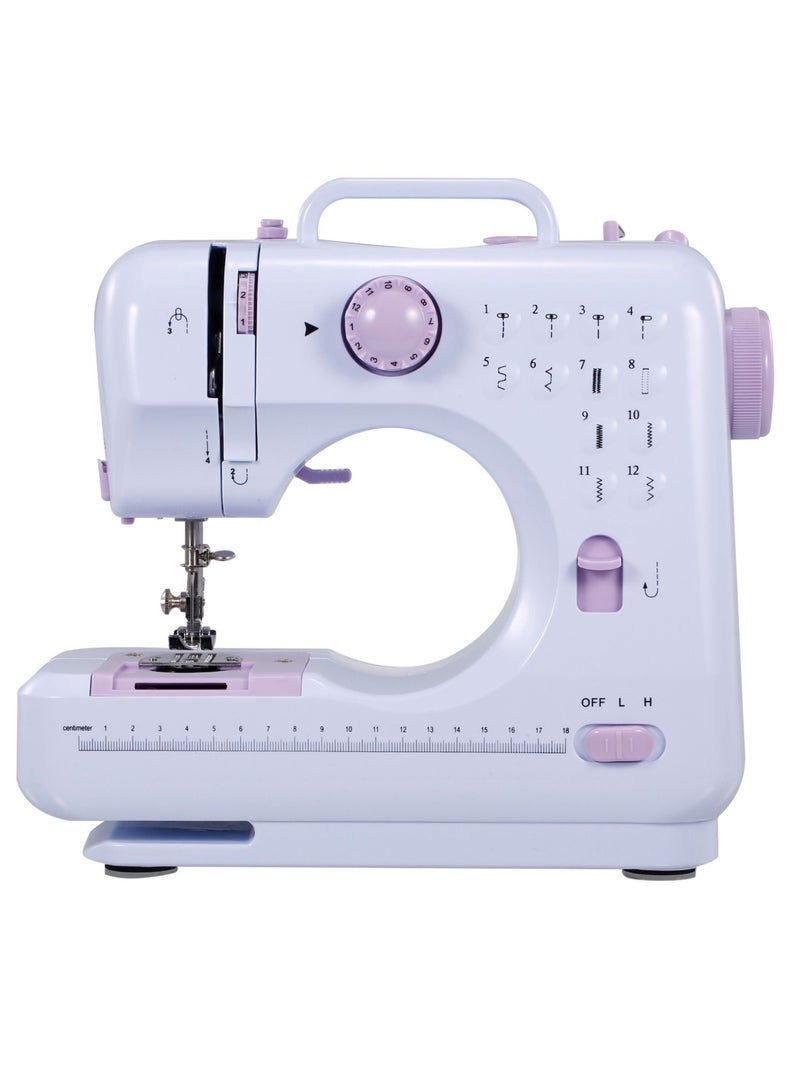 DubaiGallery Portable Sewing Machine Double Speeds for Beginner Art Craft 12 Stitches - Image 1