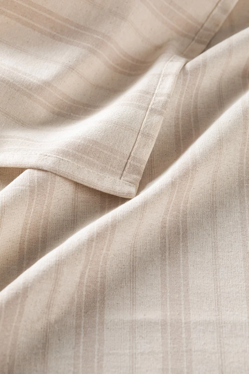 Wellstil Bohemian | Set of 6 Brown Striped Linen Napkins
