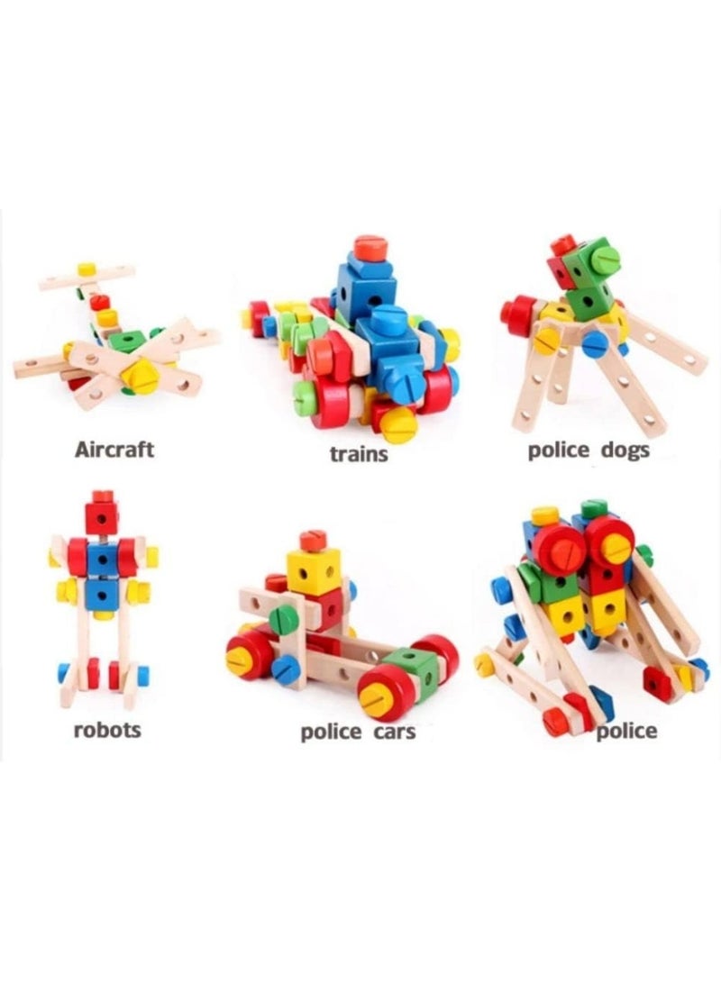 3 in 1 Tow Truck Sets are Wooden Construction Toys & Stem Compliant and Designed as Toddler Friendly Kids Building ToysWooden Construction Screw And Joints Set 3+ Years  - Image 2