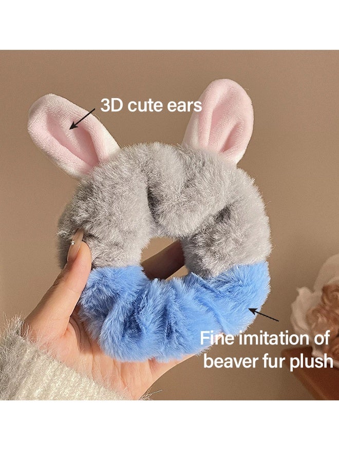 Cute Rabbit Hair Ties ，Elastic Ponytail Holders， Hair Bands for Girls High Ponytail， Headwear Accessories for Women Girls 1Pcs - Image 4