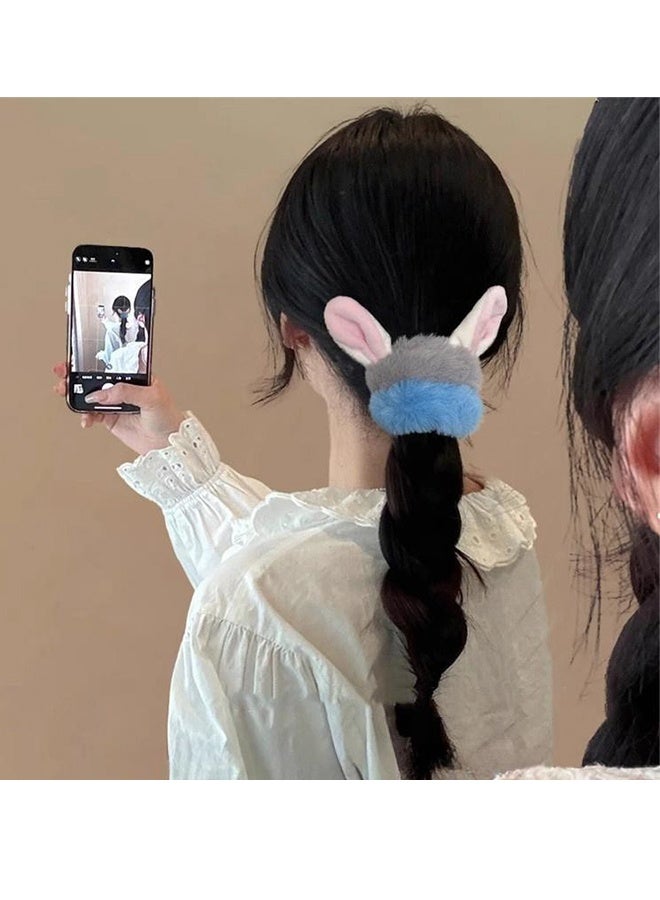 Cute Rabbit Hair Ties ，Elastic Ponytail Holders， Hair Bands for Girls High Ponytail， Headwear Accessories for Women Girls 1Pcs - Image 5