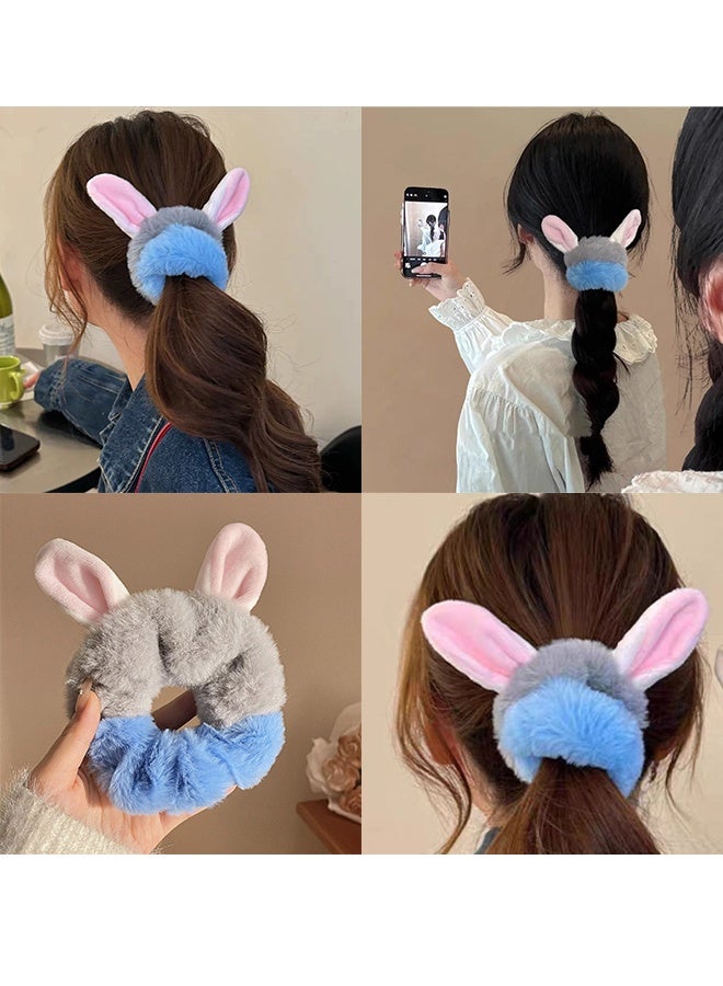 Cute Rabbit Hair Ties ，Elastic Ponytail Holders， Hair Bands for Girls High Ponytail， Headwear Accessories for Women Girls 1Pcs - Image 2