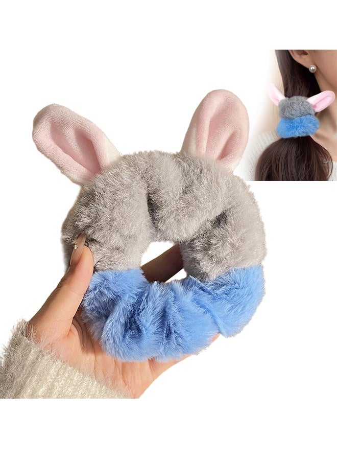 Cute Rabbit Hair Ties ，Elastic Ponytail Holders， Hair Bands for Girls High Ponytail， Headwear Accessories for Women Girls 1Pcs - Image 1