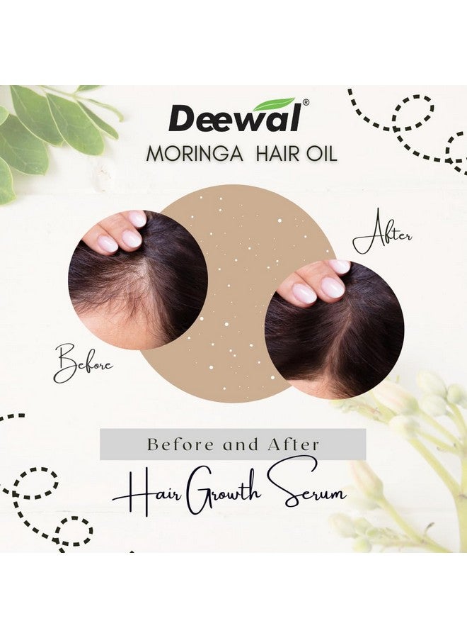 ديوال زيت شعر المورينجا | طبيعي 100% | مرطب عميق لشعر لامع وناعم للغاية | يعزز نمو الشعر | يقلل من تكسر الشعر وقشرة الرأس وجفاف فروة الرأس | حل عشبي للعناية بالشعر - Image 5