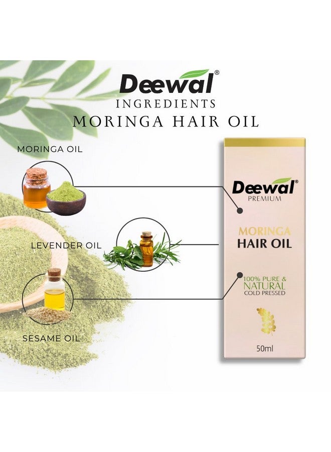 ديوال زيت شعر المورينجا | طبيعي 100% | مرطب عميق لشعر لامع وناعم للغاية | يعزز نمو الشعر | يقلل من تكسر الشعر وقشرة الرأس وجفاف فروة الرأس | حل عشبي للعناية بالشعر - Image 4
