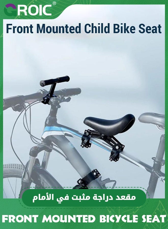 GROIC Front Mounted Bicycle Seats for Children Kids Handlebars Foot Pedals Set Mountain Bike Child Seat Kids Bike Seat Suitable for MTB and City Bicycles Bike Supplies  - Image 2