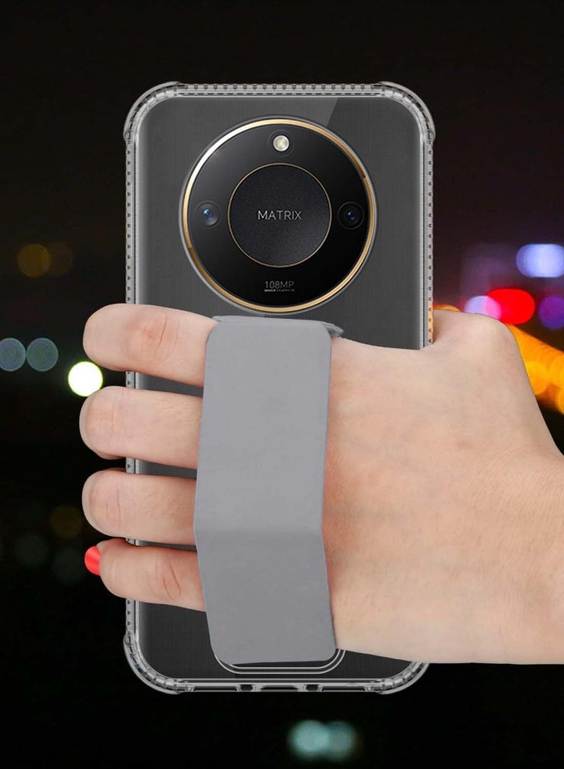 دبليو تيك غطاء غطاء وسادة هوائي بقبضة يدوية من هونر X9c سمارت 2024 TPU - شفاف / رمادي - Image 3