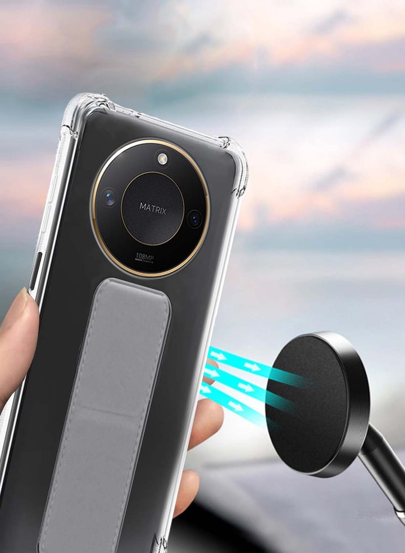 دبليو تيك غطاء غطاء وسادة هوائي بقبضة يدوية من هونر X9c سمارت 2024 TPU - شفاف / رمادي - Image 5