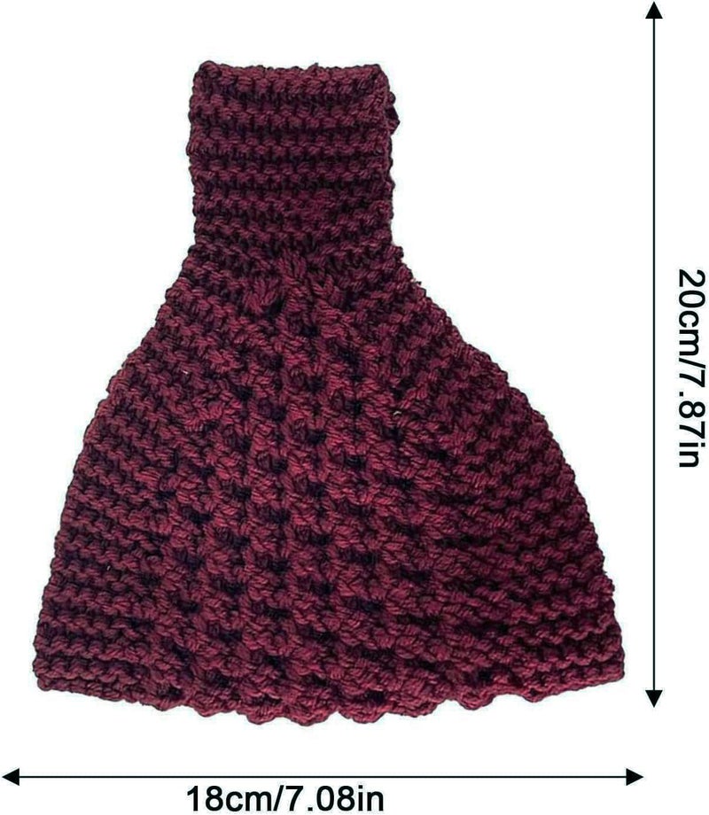 Alexvyan Wine Red Self Design Winter Head Warmer Headbands for Women Wool, Ear Warmers Headband Knitted Thick Cold Weather Warm Ear Muffs Winter Protector - Image 2