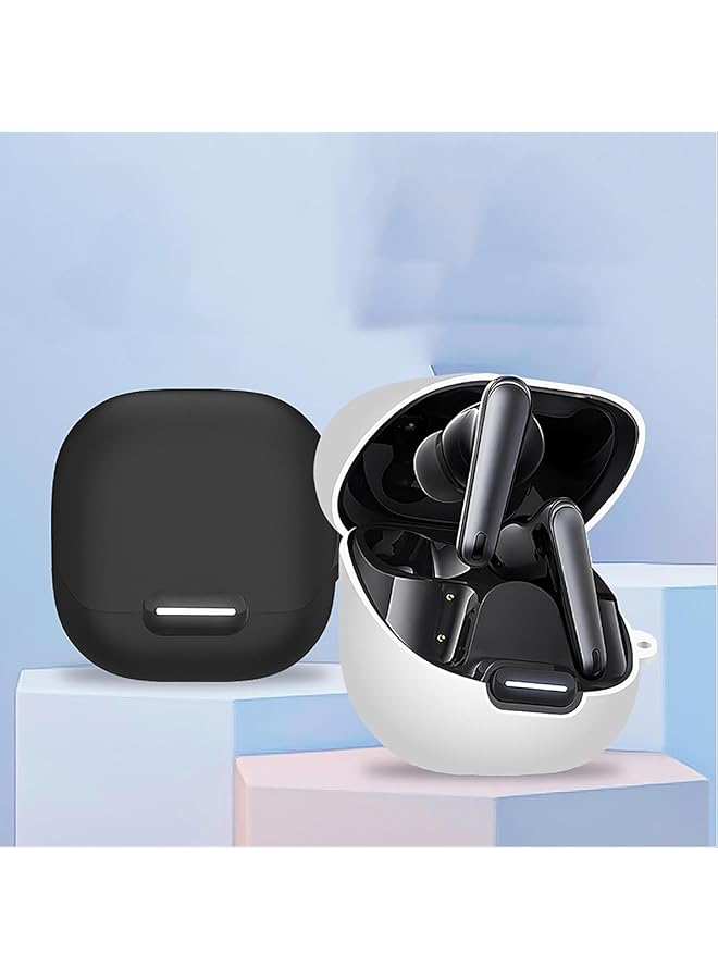 إيروريكس جراب متوافق مع سماعات Soundcore Liberty 4 Nc، جراب واقٍ ناعم من السيليكون المقاوم للصدمات لسماعات Soundcore Liberty 4 Nc اللاسلكية باللون الأسود - Image 5