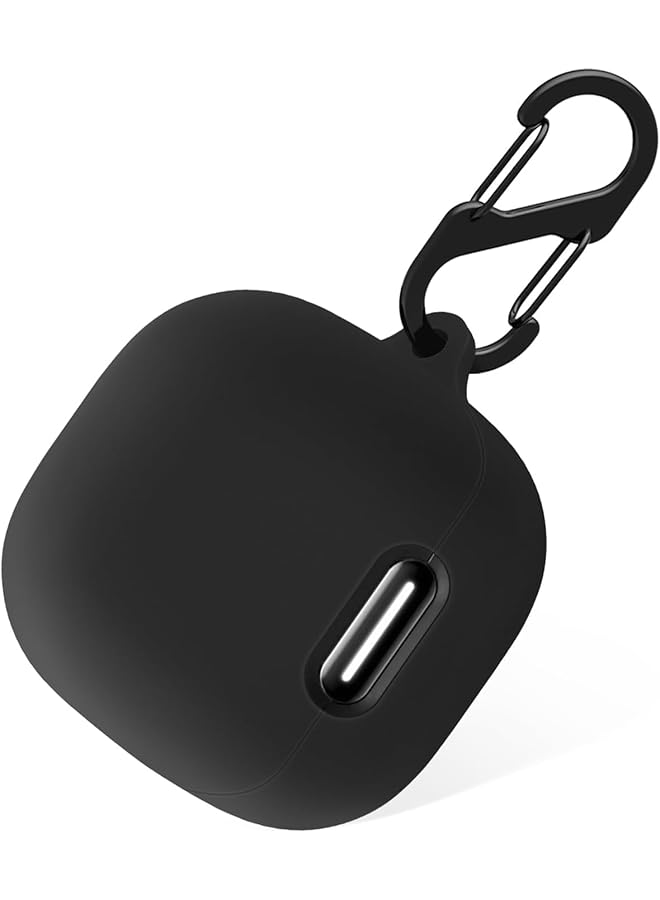 إيروريكس جراب متوافق مع سماعات Soundcore Liberty 4 Nc، جراب واقٍ ناعم من السيليكون المقاوم للصدمات لسماعات Soundcore Liberty 4 Nc اللاسلكية باللون الأسود - Image 1