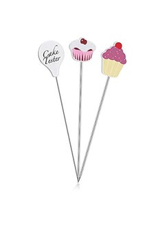 erorex Cake Tester,3 PCS Stainless Steel Cake Skewers Cake Testing Needles Cake Probe Cake Pin Needle Sticks for Cupcake Bread Muffin Baking Supplies Kitchen Bakery Tools  - Image 1