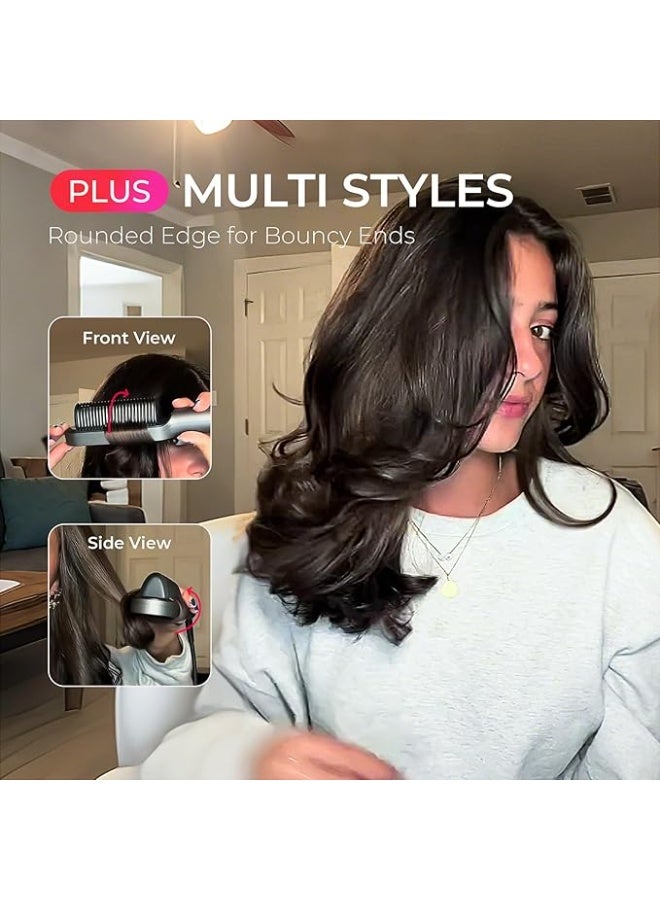 تايمو مكواة فرد الشعر TYMO Ring Plus مزودة بمشط مدمج، باللون الأسود. - Image 3