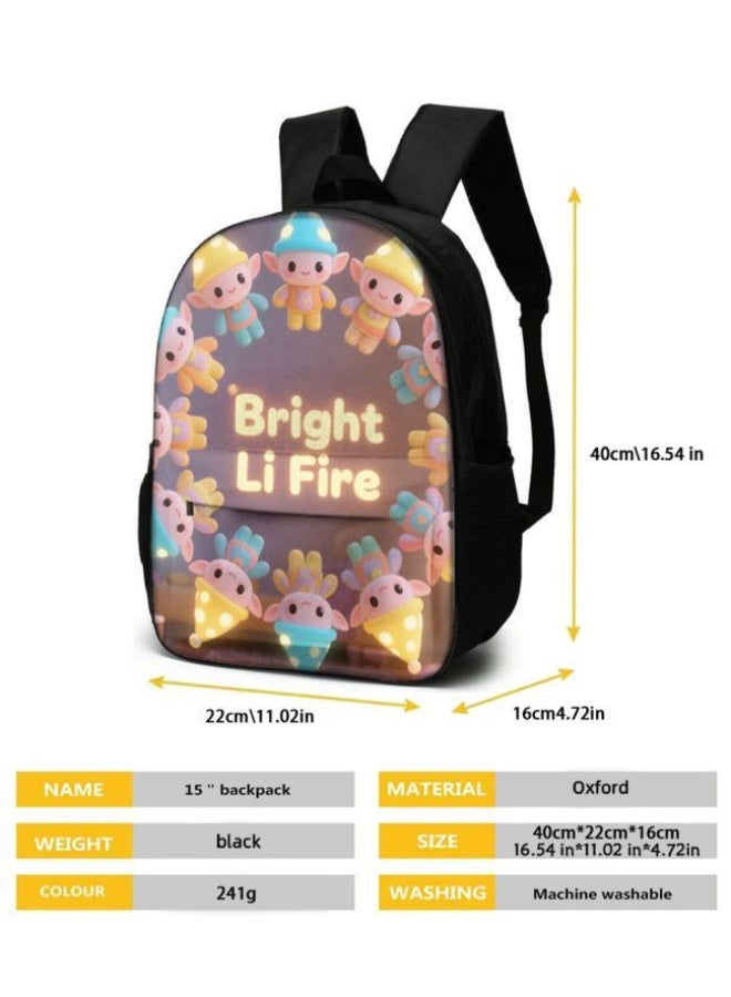 Bright Li Fire Cartoon bag three-piece set, easy to deal with various occasions (available for students, children, friends on outings, mountain climbing, schooling, etc.) | Shoulders + handbags + stationery bags | Back to school season/festival gifts - 51 - Image 5