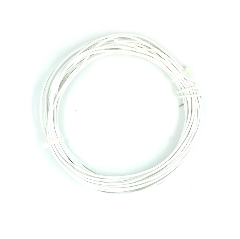 INVENTO 10mtr 20 AWG 05 sqmm 15A Tinned Copper PVC Wire Flexible White Cable 17mm Dia High Temperature for DIY - Image 1