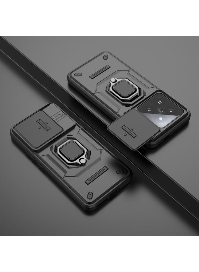 erorex Case For Xiaomi 14 Pro 5G Sliding Camshield TPU + PC Shockproof Phone Case with Holder - Image 5