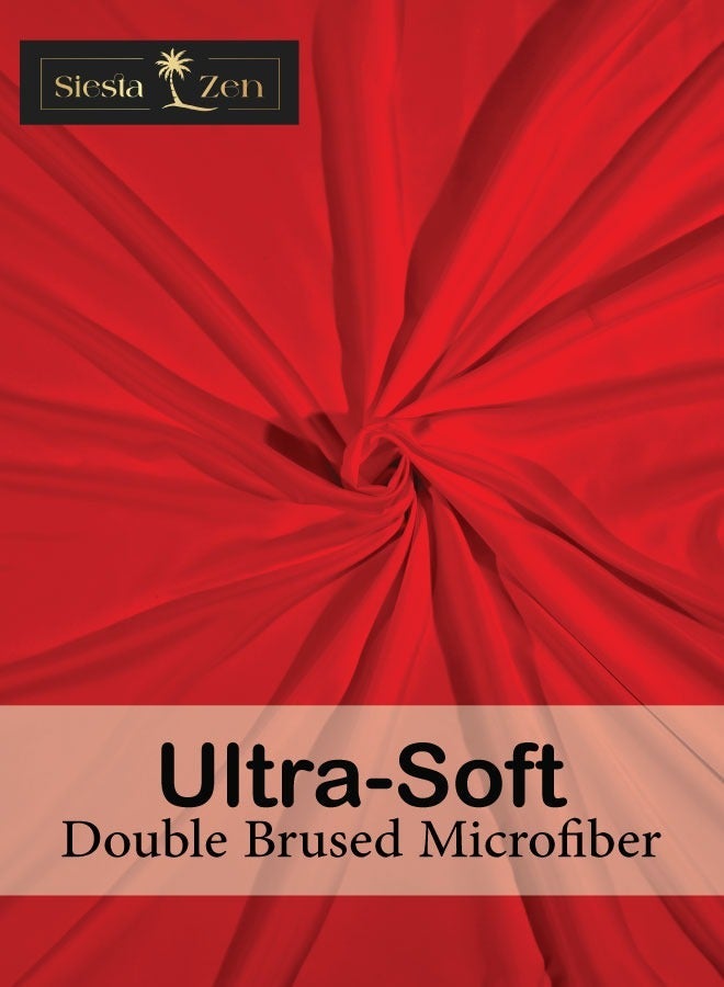 Siesta Zen Microfiber Duvet Cover Set 1 Cover 2 Pillowcases Ultra Soft WrinkleResistant Breathable Lightweight Button Closure Machine Washable Bedding Set - Image 3