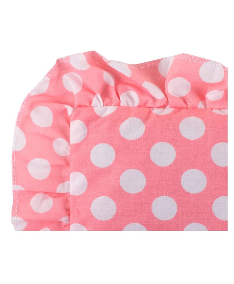 JEEN EEN Baby Cotton Pillow with Pure Rai Sarson Mustard Seeds for Head Supporter in Frill Shape for 06 Months Pack of 1 MULTICOLO 5