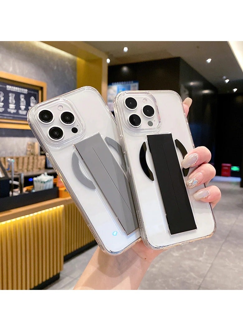 جراب MagSafe Grip لهاتف iPhone 16 Pro - حماية من السقوط من ارتفاع 13 قدمًا، ظهر شفاف كريستالي مضاد للاصفرار، تثبيت آمن بيد واحدة FlexGrip™، متوافق مع الشحن اللاسلكي MagClick™، مقاوم للصدمات ومقاوم للخدش - Image 5