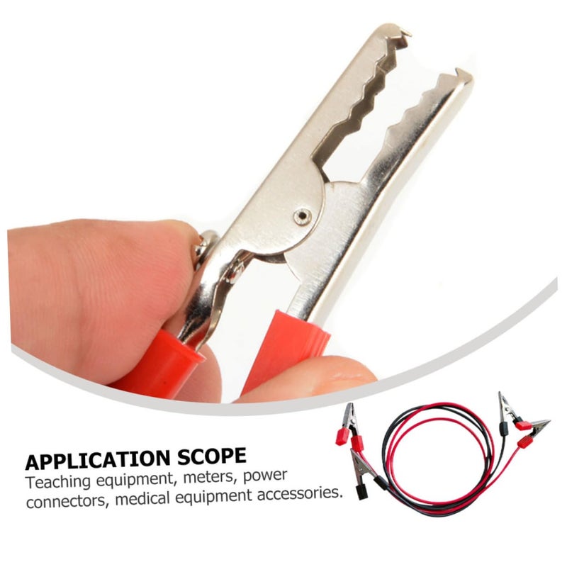2Pcs Alligator Clip Test Leads Dual Ended Cable for Circuit Battery Physics Experiments - Image 5