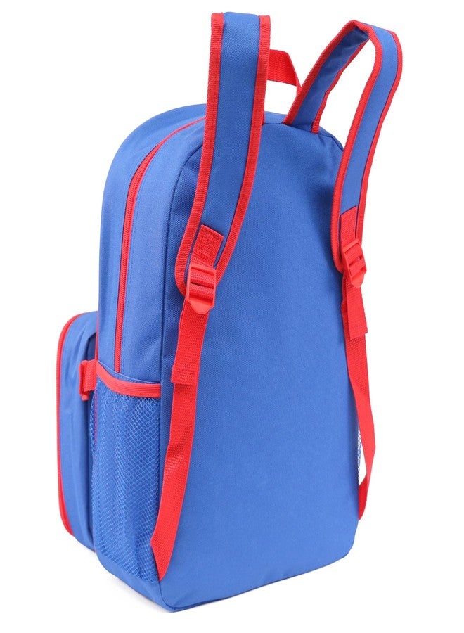 Ruz Paw Patrol Boys 16 Inch Backpack With Removable Matching Lunch Box Set (Blue-Light Blue-Red) - Image 4
