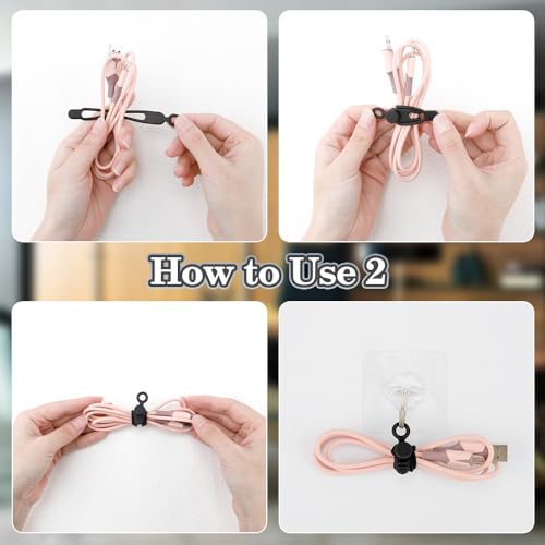 anpiwshjo 12Pcs Silicone Cable Ties, Reusable Cable Organizer, Multicolor Straps for Charging Cords - Image 4