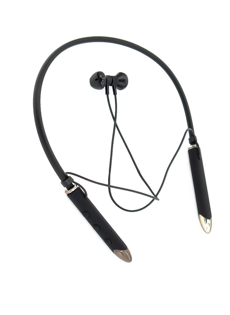 Desert Wireless Neckband ENC Earphone With Extra Bass and 130Hours Standby Time, Desert 1101 - Black  - Image 2