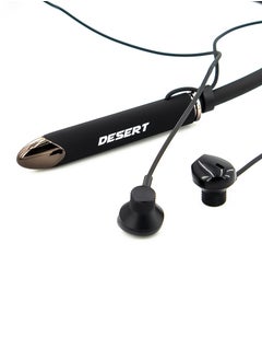 Desert Wireless Neckband ENC Earphone With Extra Bass and 130Hours Standby Time, Desert 1101 - Black  - Image 3