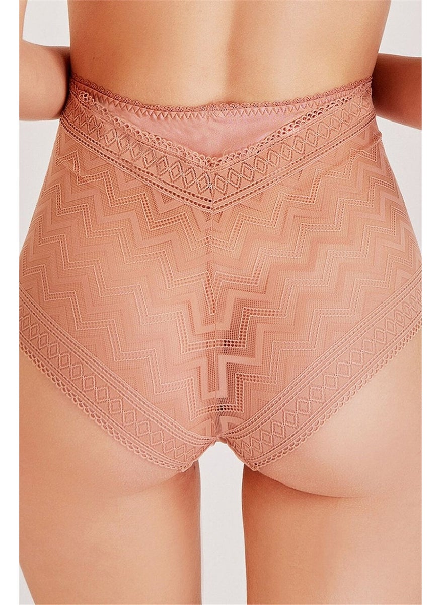 Magic Form 948 Women's Tile Zigzag Lace High Waist Panties  - Image 3