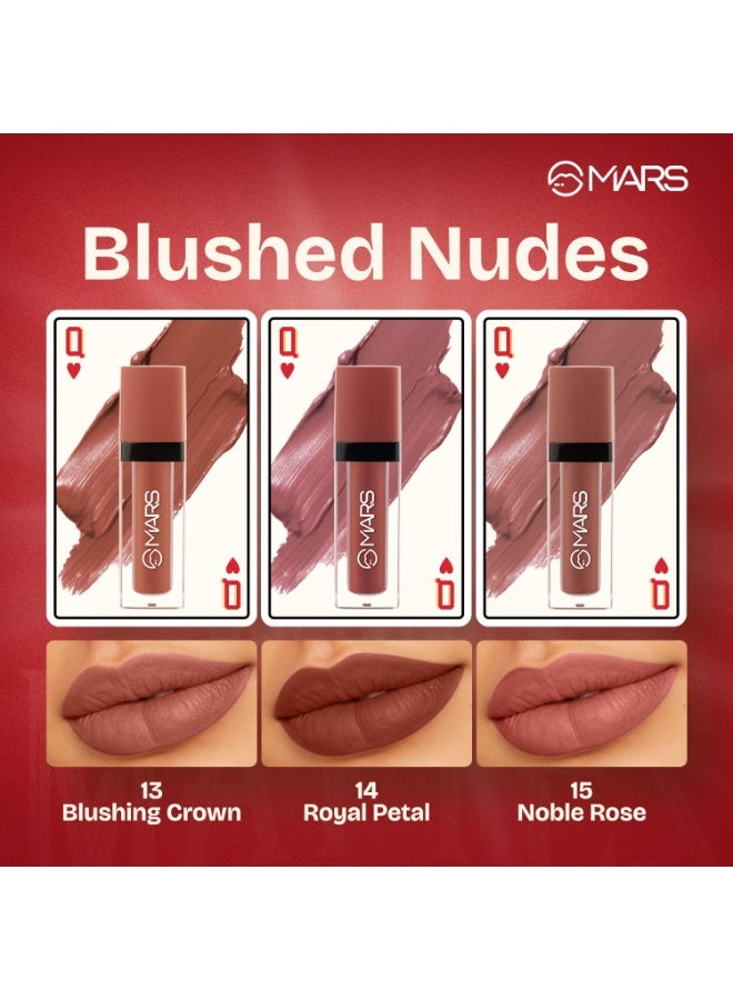 MARS Queen of Mattes Liquid Lipsticks Box Set of 3 (13.5 ml) (PLUMS & MAROONS) | Smudgeproof & Transferproof | Intense Pigmentation Long-Lasting Wear | Customizable Colors | Matte Finish - Image 4