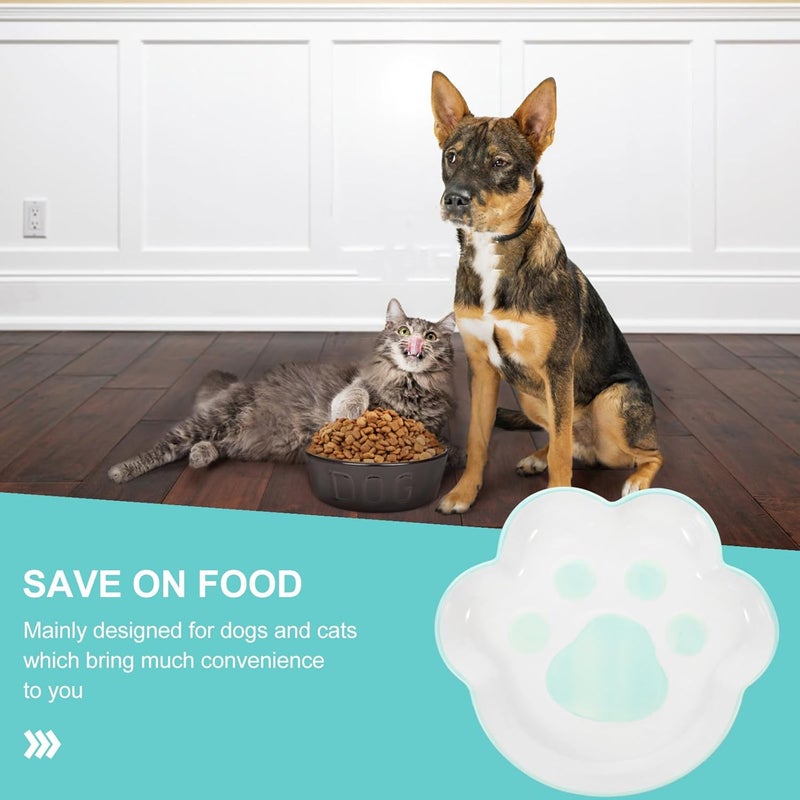 GALPADA Ceramic Cat Paw Bowl 9-inch Tilted Indoor Pet Feeding Bowl Non-Spill Raised Cat Food Feeder - Image 5