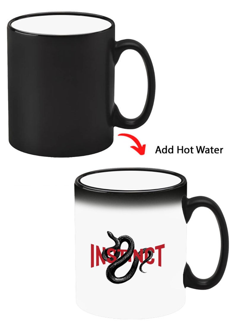 Theodor Color Changing Heat Sensitive Ceramic Mug, Image Revealed When HOT Liquid is Added! Instinct - Image 1