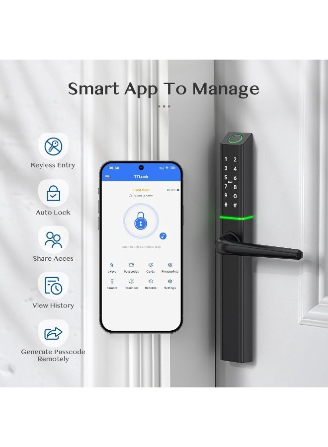ROBUSTLINE Electronic Smart Door Lock For Wooden Door With 5 Functions - Image 4