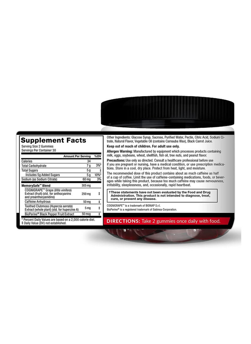 Force Factor - Force Factor Forebrain Gummies Nootropic Brain Support Supplement for Memory and Focus Mixed Berry - Image 1
